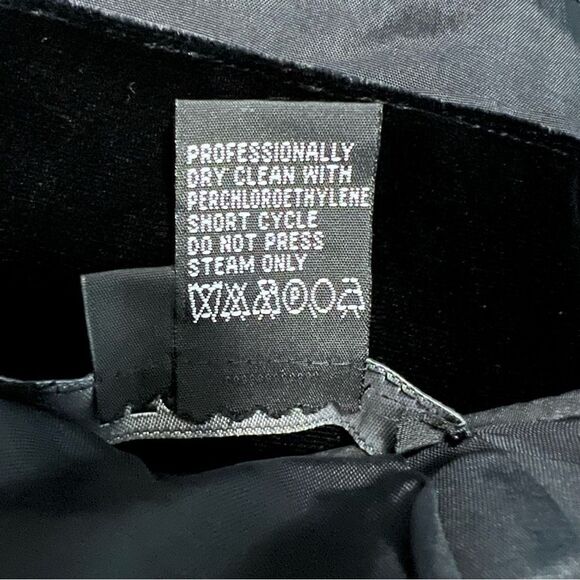 Etcetera Black Velvet Skirt With Small Shutter-like Waist Size 6 - Picture 6 of 7